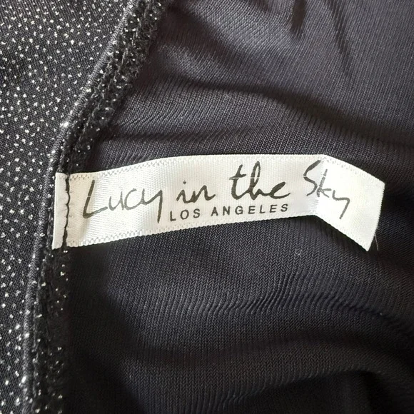 Lucy In The Sky Maxi Dress Halter Neck Sparkly Evening Party Navy Size M - Picture 4 of 10